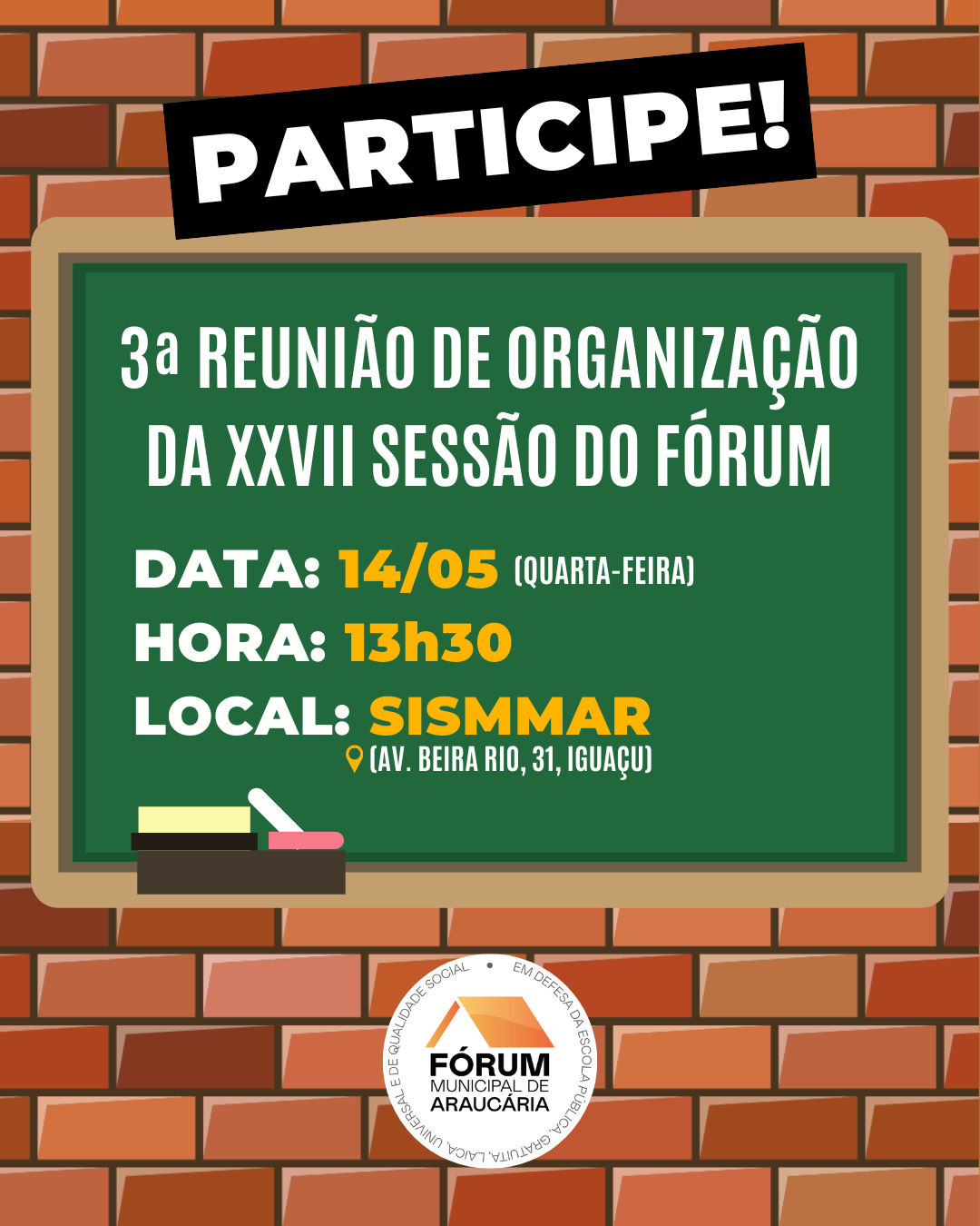 reunião de organização fórum